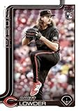 2025 TOPPS #205 RHETT LOWDER RC CINCINNATI REDS BASEBALL OFFICIAL TRADING CARD OF MLB