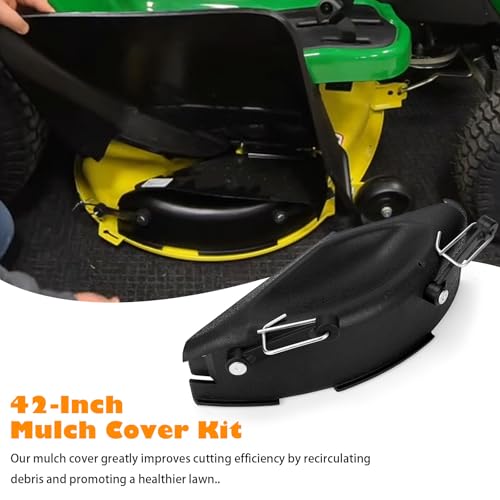 42-Inch Mulch Cover Kit for John Deere Lawn Tractor Deck 100, D, L, and LA Series Mowers with Mounting Hardware - Replaces GY00115 - Thumbnail 3