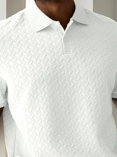 Image of Trillion Jaqquard Men's Polo T Shirt for Men (Polyester Blend | Regular Fit)