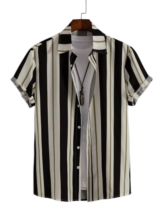 ll Half Sleeves Printed Casual Stylish Premium Goa Floral Printed Lycra Slim Fit Cut Away Collar Casual Shirt