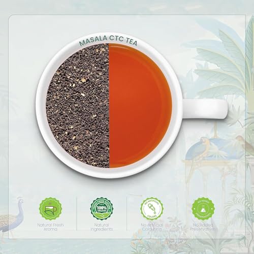 Image of Dabri Masala, Cardamom & Ginger CTC Chai Patti 750g Combo(Pack of 3 x 250g Each Pouch)Pure Natural Elaichi Masala Tea|Premium Organic Blend|Rich in Antioxidants|Supports Digestion,Heart & Cold Relief