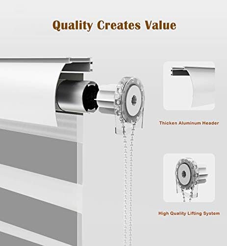 Miniatura 4 de Persianas enrollables de cebra con cordón, persianas enrollables de doble capa de cebra, cortinas transparentes o de privacidad, control de luz,