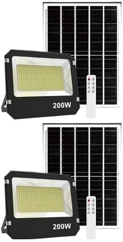Premium Solar Rechargeable Flood Light – 200W (Pack of 2)