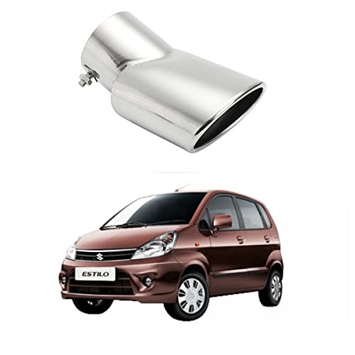 Oshotto Stainless Steel SS-009 Car Exhaust Muffler Silencer Cover Compatible with Maruti Suzuki Zen Estilo (Chrome)