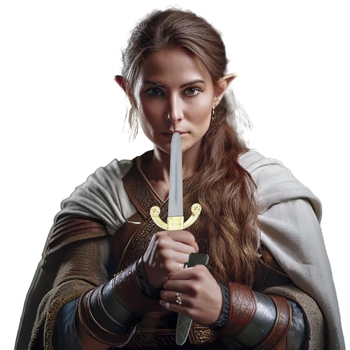 FIESTAS GUIRCA | Daga Medieval de Juguete con Funda (26 cm) - Accesorio de Arma Blanca de Juguete para Disfraces de Caballero, Guerrero o Pirata - Ideal para Halloween y Carnaval - Oro y Negro