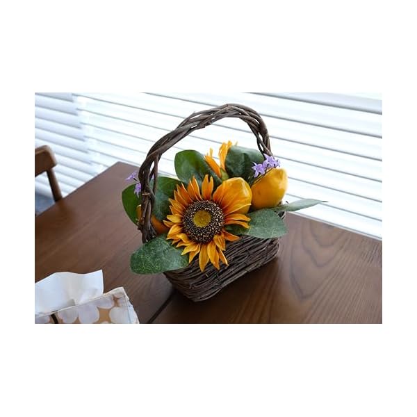   Rustic-Farmhouse-Table-Decor-Spring-Summer-Tabletop-Basket-Decoration-with-Artificial-Sunflowers-Lemons-Magnolia-Leaves-Small-Centerpiece-for-Home-Indoor-Living-Room-Kitchen-Dining-Room-Table