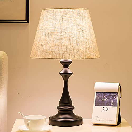 Lampe de chevet à intensité variable avec abat-jour en lin - 6
