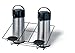 Service Ideas APR2BLC Double Airpot Rack, Powder Coated Stainless Steel, Black