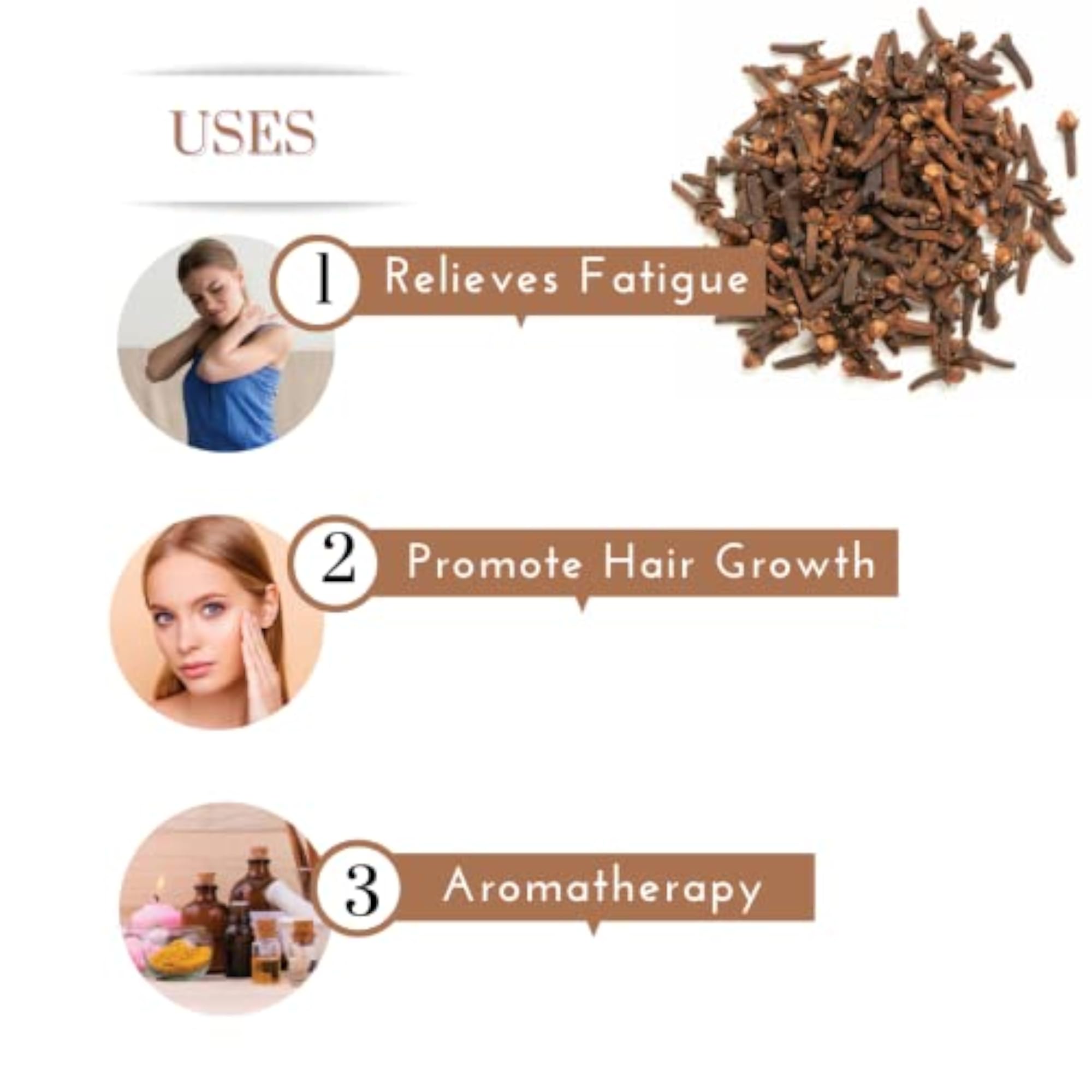 Clove Essential Oil, 100% Natural & Pure for Aromatherapy