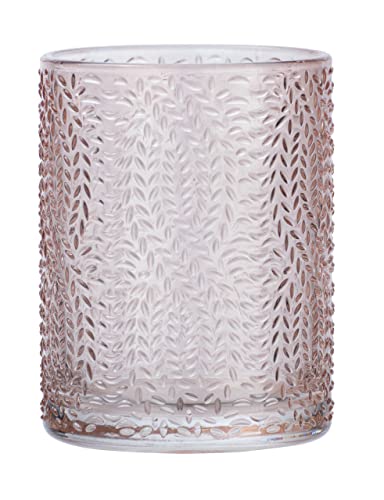 Wenko Cup Vetro Pink Round Holder for Toothbrush and Toothpaste, 7.5 x 10 x 7.5 cm