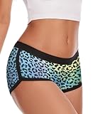 Aueyan Funny Boy Shorts Panties for Women Colorful Boxer Briefs Cute Underwear Womens Boyshorts Panties Pride Leopard Print for Woman Ladies Yoga Sport Sexy Lounge Wear Shorts Pole Dancing Short