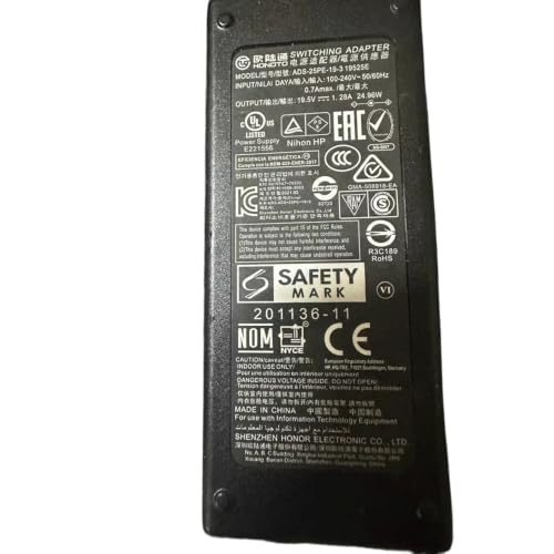 Cargador HP m27fq 19.5V 1.28A ADS-25PE-19-3 con cable 4.5 * 3.0mm 5