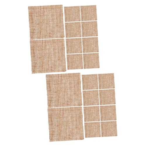 JECOMPRIS 2sets Photography Props Coasters Hand Woven Cozy Home Decor Skid Resistant Table Coasters Insulated Cup Pad Rustic Style Home Decor Mats Doilies for Tables 10pcs*2
