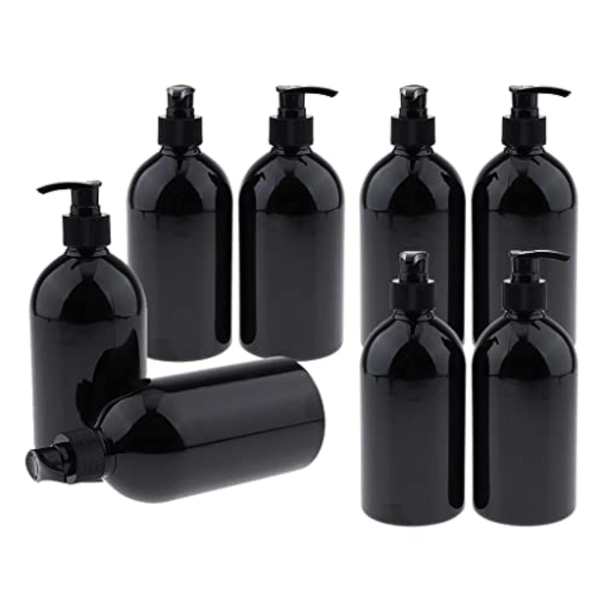8Pcs 500mL Empty Lotion Bottles Dispenser with Black Pump