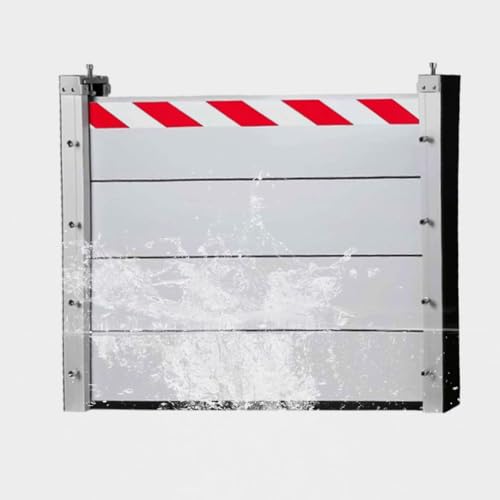 Barrière anti-inondation en aluminium 135x20cm avec bande réfléchissante pour cour