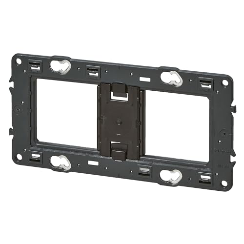 Support pour fixation à vis Legrand Mosaïc horizontal Céliane 2x2 modules - vue 6