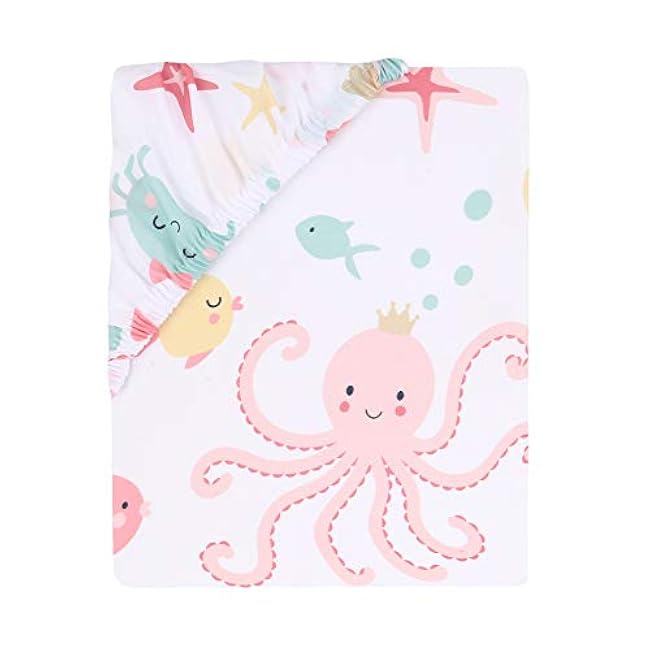 Bedtime Originals Ocean Mist Fitted Crib Sheet, Multicolor