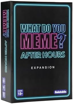 What DO You Meme? After Hours by Relatable, The Explicit Expansion Pack for Game Night, Board Games, Adult Games, and Party Games, Includes 150 Caption Cards to Play with Full-Sized Game