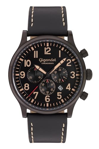 Montre homme quartz japonais Gigandet 5VNAG15NE/004 bracelet cuir noir