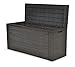 Produktbild Dynamic24 Auflagenbox in Holz Optik Gartenbox Gartentruhe Auflagen Kissenbox Rattan Kissen Garten Box mit Tragegriffen Truhe Terrasse Balkon Aufbewahrung anthrazit-braun