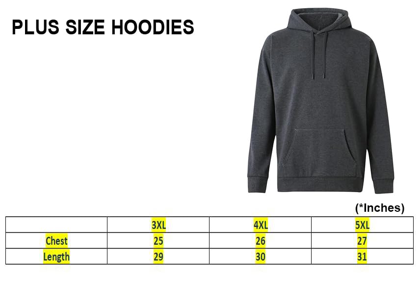 Image of West Gate Clothing Plus Size Mens Cotton Hoodies,Hooded Sweatshirt | 100% Cotton Hoodies Plus Size Collection for Men | Hustle Printed Hoodie