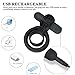 Vibrating Penis Ring with Tongue, Male Cock Ring & Clitoral G-Spot Bullet Vibrator Clitoris Stimulators Powerful Sex Toys for Couple Prolong Sexual Pleasure Rechargeable (Black)