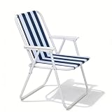 Sedia Spiaggia Sedie da Sdraio Mare Pieghevole Portatile (Blu Navy)