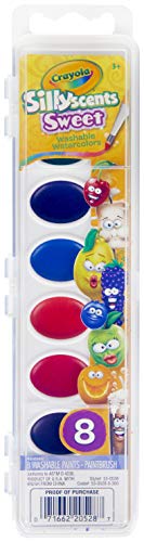Crayola Silly Scents Watercolors, Sweet Scented Paint For Kids, Gift, 8Ct #TOP17