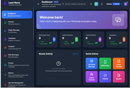 Lead Wave WhatsApp Bulk Message Sender & Marketing Automation Software | WA Bulk Sender Desktop App | Bulk Campaign Tool | whatsapp Bulk Sender I Digital Delivery by Email I Demo +919811920503