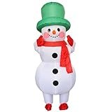 Piamif Inflatable Christmas Snowmen Costume for Adult, Air Blow up Suit Snowmen Christmas Full Body Outfit Festival Costume Carnival (Snowmen)