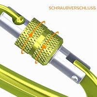 Brotree Karabiner mit 1200kg Belastbarkeit Schwerlast 12KN Karabinerhaken – Ansicht 3