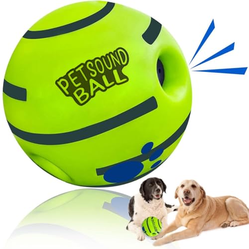 Image of FARDEER Super Wobble Ball,Funny Giggle Sound Toy Ball, Chew Toys for Large Medium Dogs,Interactive Dog Toys Gifts for Dogs-5.5 in