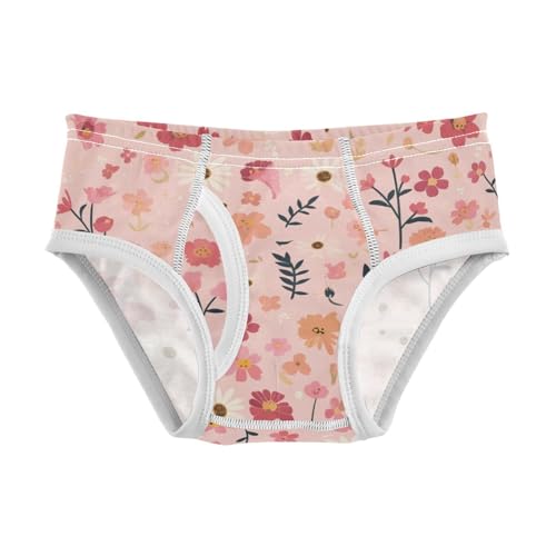 KLL A Pattern Of Flowers in Pink Toddler Boys Soft Underwear Cute Children Undies