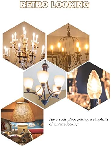 FanciBuy Vintage E14 Bulb, Candle Bulbs Small Screw 25W, 6 Pack Light Bulbs Small Screw in dimmable, Edison Screw Bulb SES E14, 240V