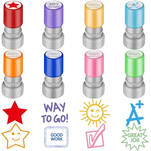 Leinuosen 8-Pack Teacher Stamps for Classroom Use