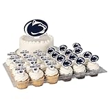 Desert Cactus Penn State Cupcake Topper and Cake Toppers Set - PSU Nittany Lions 25 Pcs Food Party Supplies, Tablecloth Decorations, Graduation and Game Day