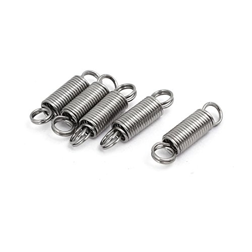 sourcing map 5Stk.0,6mmx5mmx20mm 304 Edelstahl Zugfedern silber Farbton