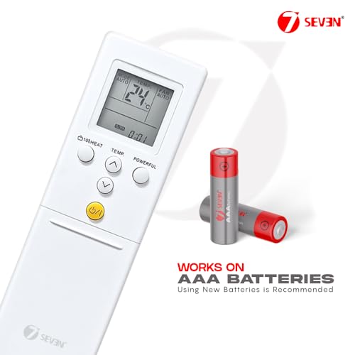 Image of 7SEVEN Compatible with O General AC Remote Control AR-REB1E Model 232 Suitable for 1 1.5 2 Ton Split & Window Air Conditioner - Match Key by Key Exactly with existing OGeneral AC Remote Function