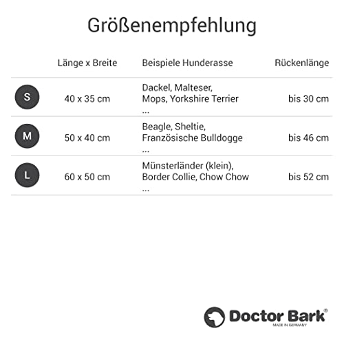 Doctor Bark Hundekorb rund, Hundebett für größere Hunde, Kuschelbett mit flauschigem Wendekissen, orthopädisch, waschbar bis 95°C (L - 60x50 cm, Königsblau)