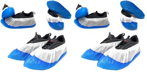 Surchaussures jetables extra résistantes étanches en CPE et TNT 200x