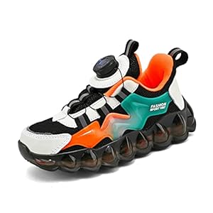 Run Show Sneakers, Children’s Shoes, Junior, Kids, Take Off, Dial Type Sneakers, Athletic Shoes, School Commute, Lightweight, Kids Running Shoes