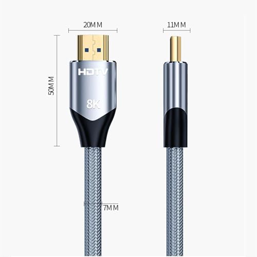 Cabo Hdmi 2.1 8K Ultra Full HD - 144Hz, Áudio e Vídeo, Computador, Televisão, PS5, 48Gbps Dolby Visi