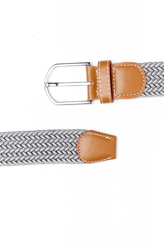Image of The Tie Hub Unisex Stretchable Woven Fabric Belt | Adjustable, Hole-Free Design | Fits Up to 40 Inches Waist