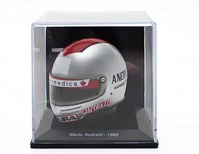 OPO 10 - Casco de Fórmula 1 Compatible con Ferrari F1: Mario Andretti 1982 - Escala 1/5 - CAS13 | Ya disponible en tu tienda friki favorita! En mundofriki.es!
