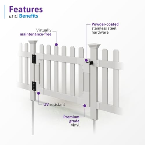 image for WamBam Fence 33.5in H x 42in W (1 Gate) No Dig WamBam Newport Gate Kit