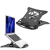 Le support pour ordinateur portable ALR003 peut supporter jusqu'à 5 kg, parfait pour les ordinateurs portables de 11 à 15 pouces, les tablettes, les livres et plus encore. Le réglage de l'angle et de la hauteur à 7 niveaux permet une visualisation confortable et améliore la posture pendant de longues heures de travail sur l'ordinateur portable.