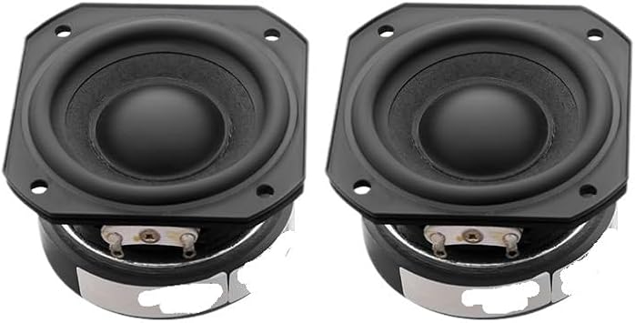 2 Inch Full Range Speaker Unit 4ohm 20W 55mm Treble Midrange Woofer Loudspeaker for Home Audio Sound Good Rubber Edge2PCS