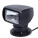Sallurmose Remote Spotlight Portable of Boat Truck Car Marine Search Plump Emergency Lighting Garden or Farm Bulb 100W Offroad Rotating Control Search 360 Degrees Tools