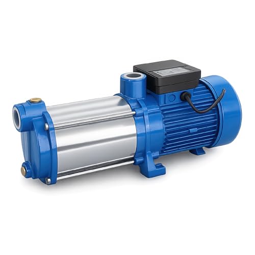 Bomba Centrífuga Multietapa 0.75 kW (1 CV) Horizontal FLUVIA – Cuerpo de Fundición, Eje Inoxidable, para presión de agua y riego
