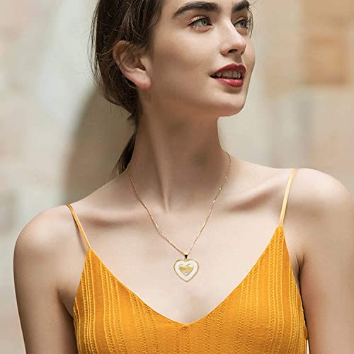 Wskfly 14K Gold Plated Pattern Cutout Women's Earrings, Gold Heart Necklace With Love You Christmas Birthday Party Jewelry Gift For Daughter Granddaughter #TOP6